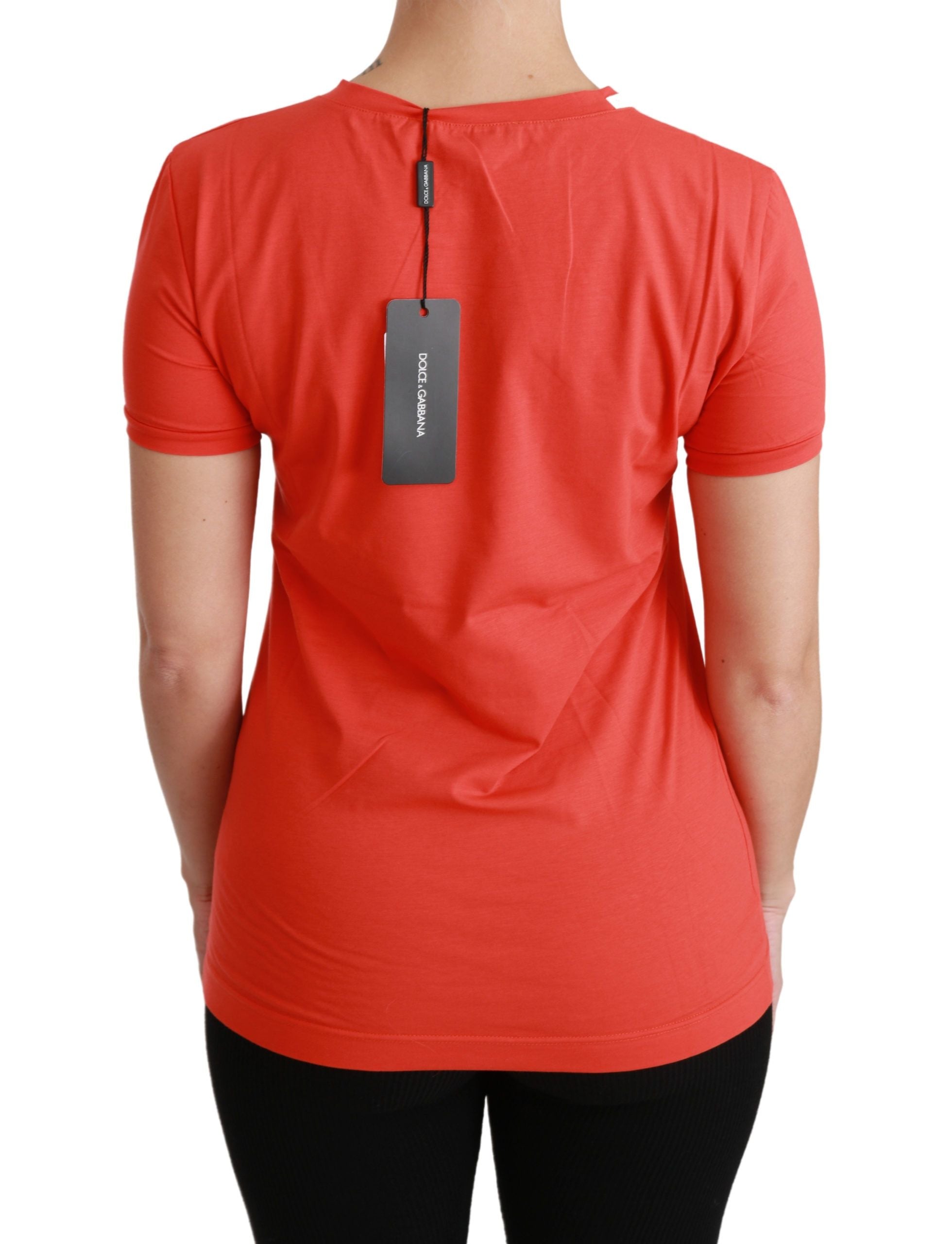 Dolce & Gabbana Red Crewneck Short Sleeve T-shirt Cotton Top - Whispers Of Wisdom Clothing