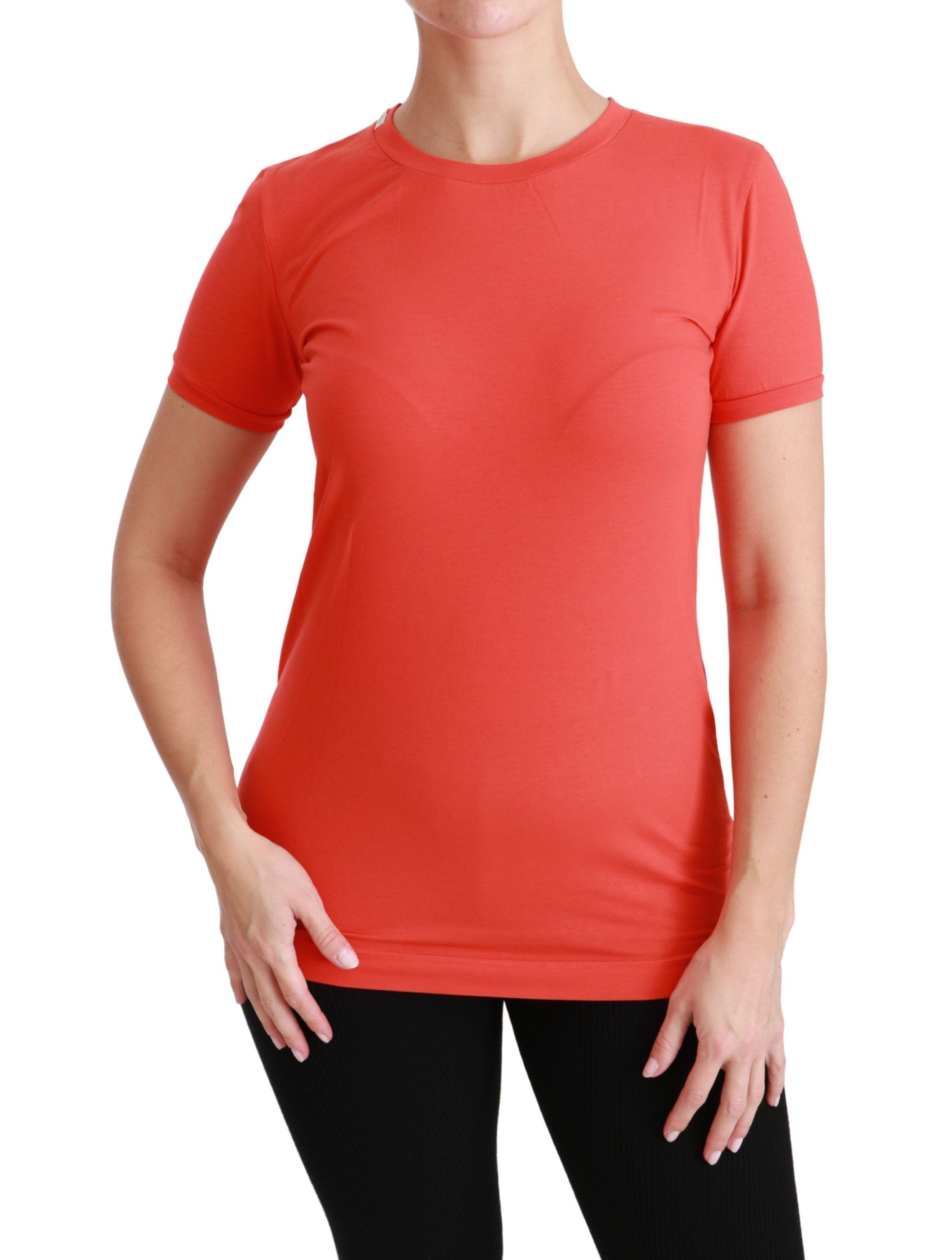Dolce & Gabbana Red Crewneck Short Sleeve T-shirt Cotton Top - Whispers Of Wisdom Clothing