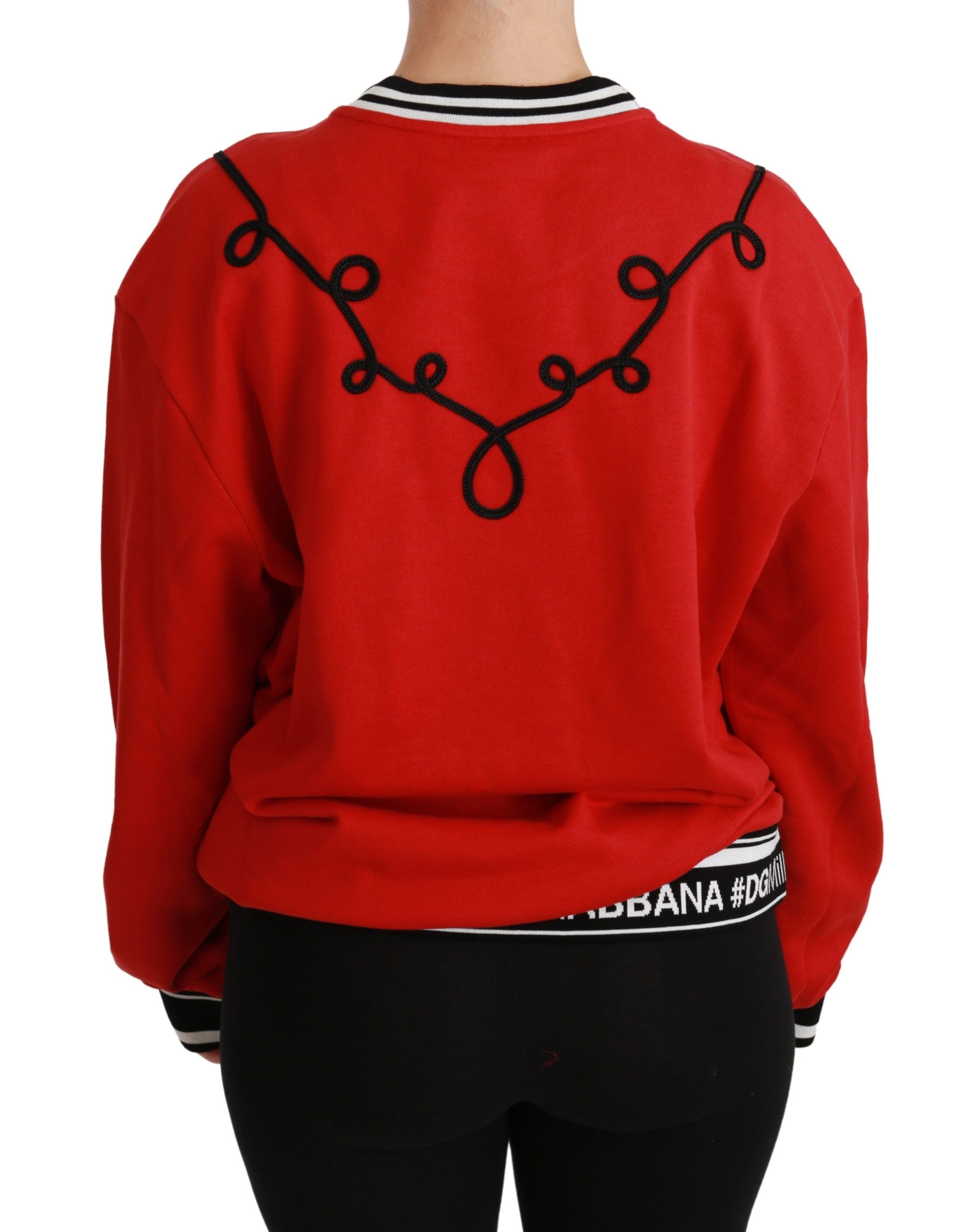Dolce & Gabbana Red Queen Sequined Love Pullover Sweater - Whispers Of Wisdom Clothing
