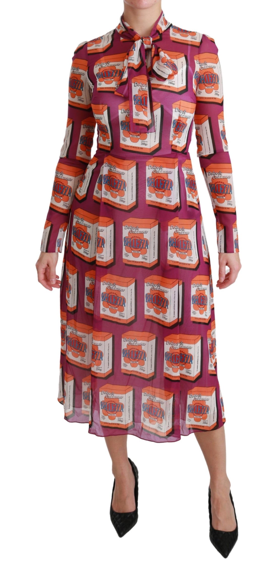 Dolce & Gabbana Purple Silk Bellezza A-Line Gown Dress - Whispers Of Wisdom Clothing