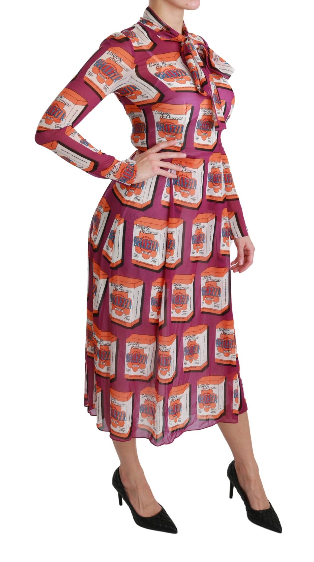 Dolce & Gabbana Purple Silk Bellezza A-Line Gown Dress - Whispers Of Wisdom Clothing