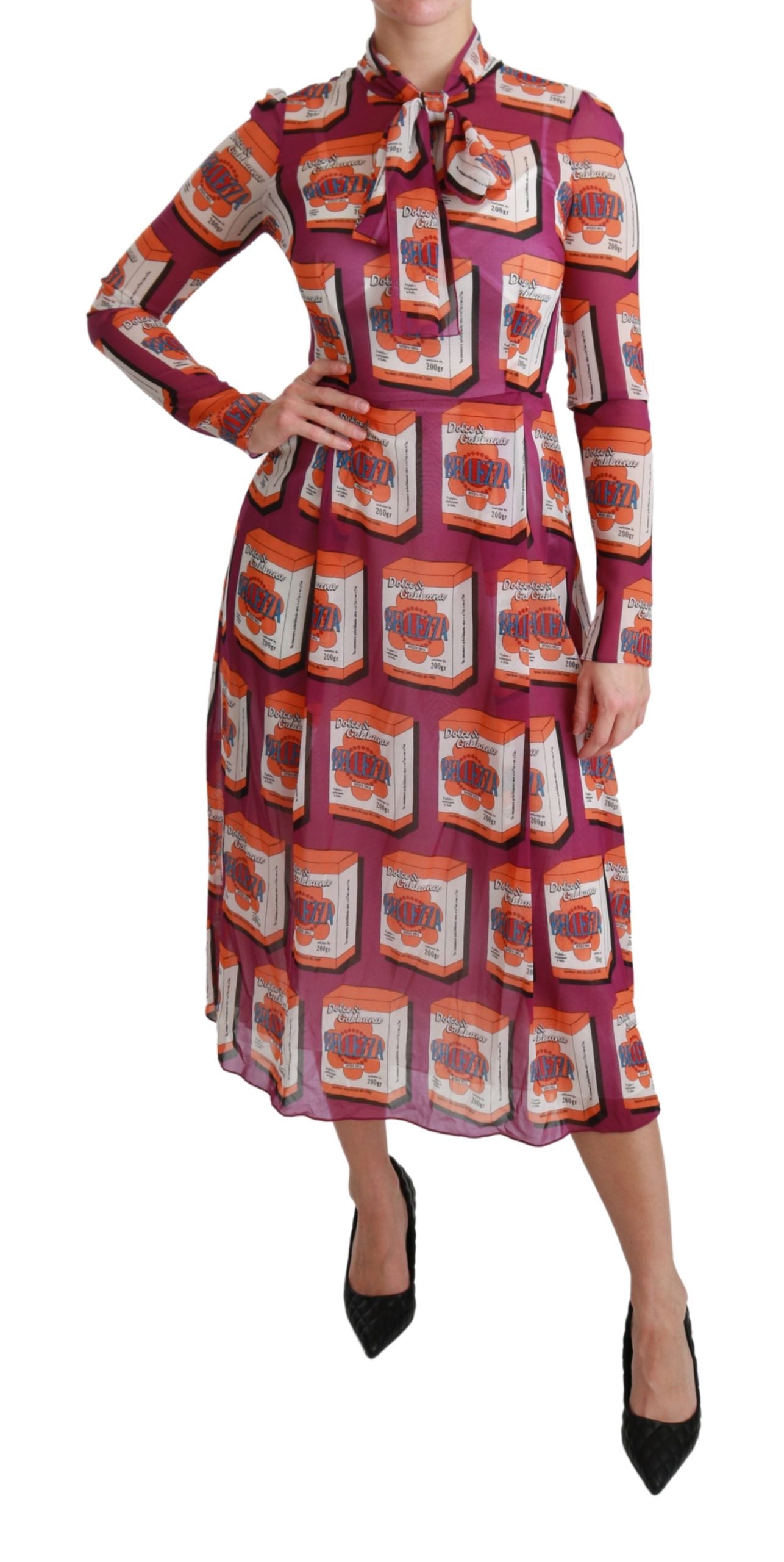 Dolce & Gabbana Purple Silk Bellezza A-Line Gown Dress - Whispers Of Wisdom Clothing