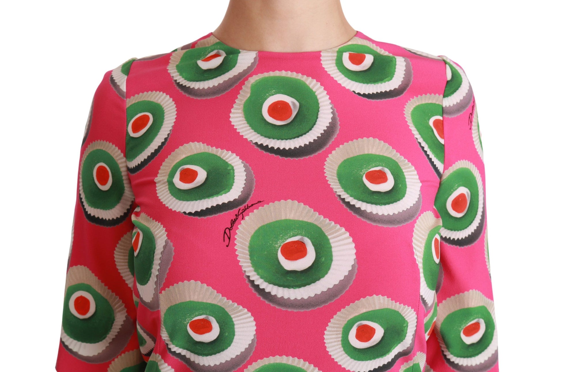 Dolce & Gabbana Pink Silk Cup Cake Shift Stretch Dress - Whispers Of Wisdom Clothing