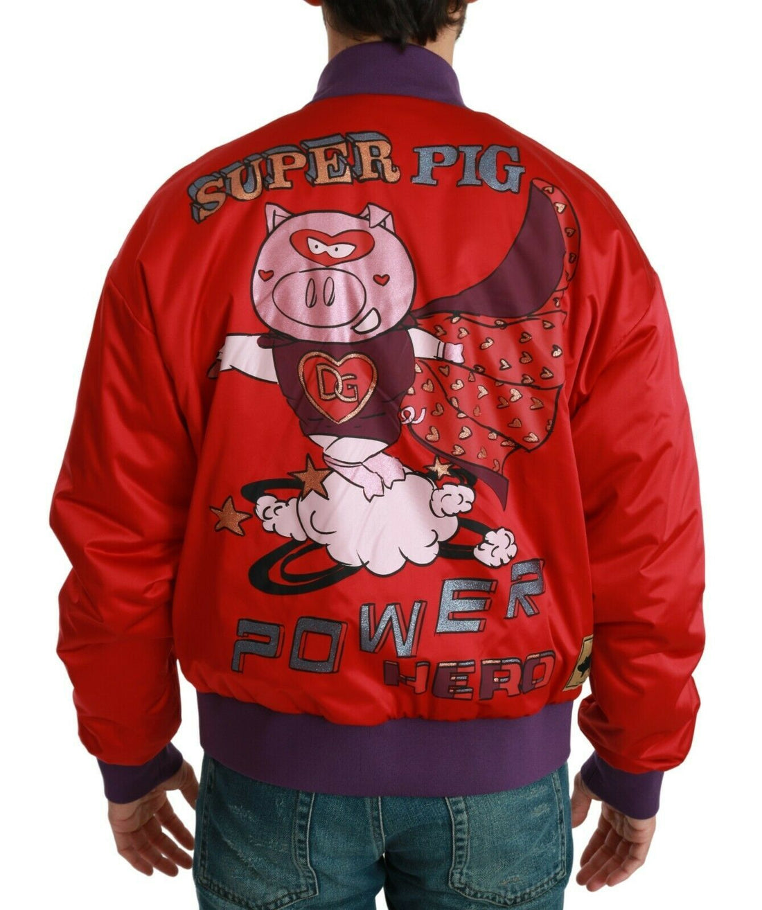 Dolce & Gabbana Red YEAR OF THE PIG Bomber Jacket - Whispers Of Wisdom Clothing