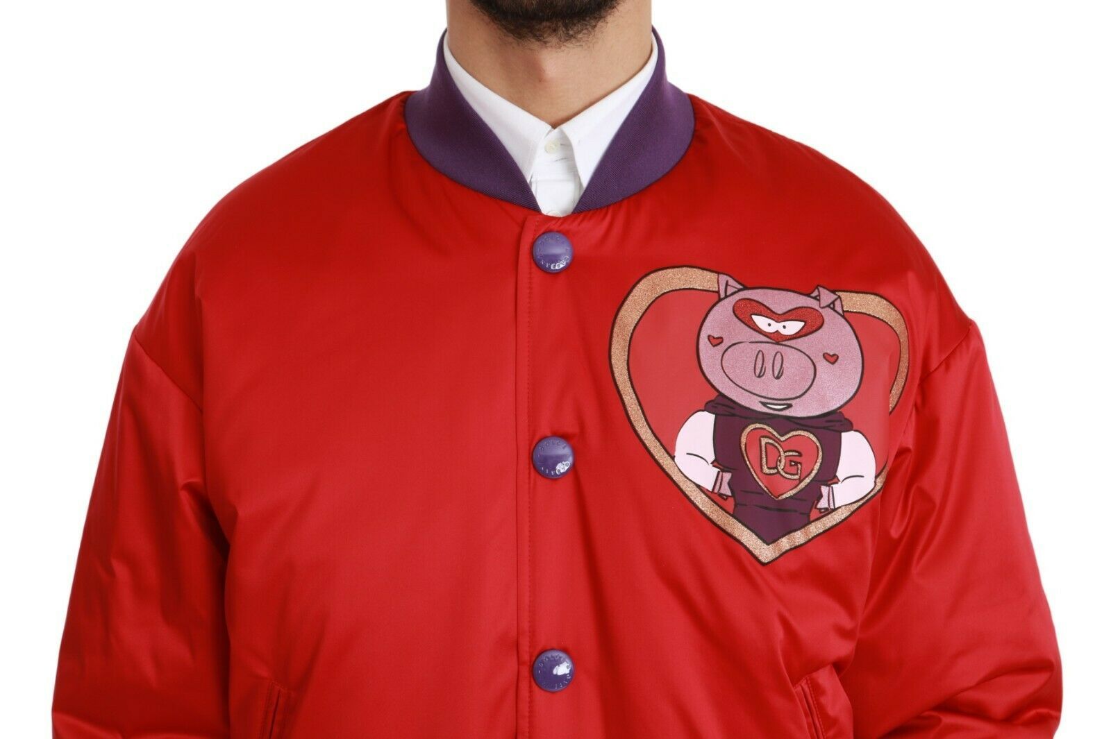 Dolce & Gabbana Red YEAR OF THE PIG Bomber Jacket - Whispers Of Wisdom Clothing