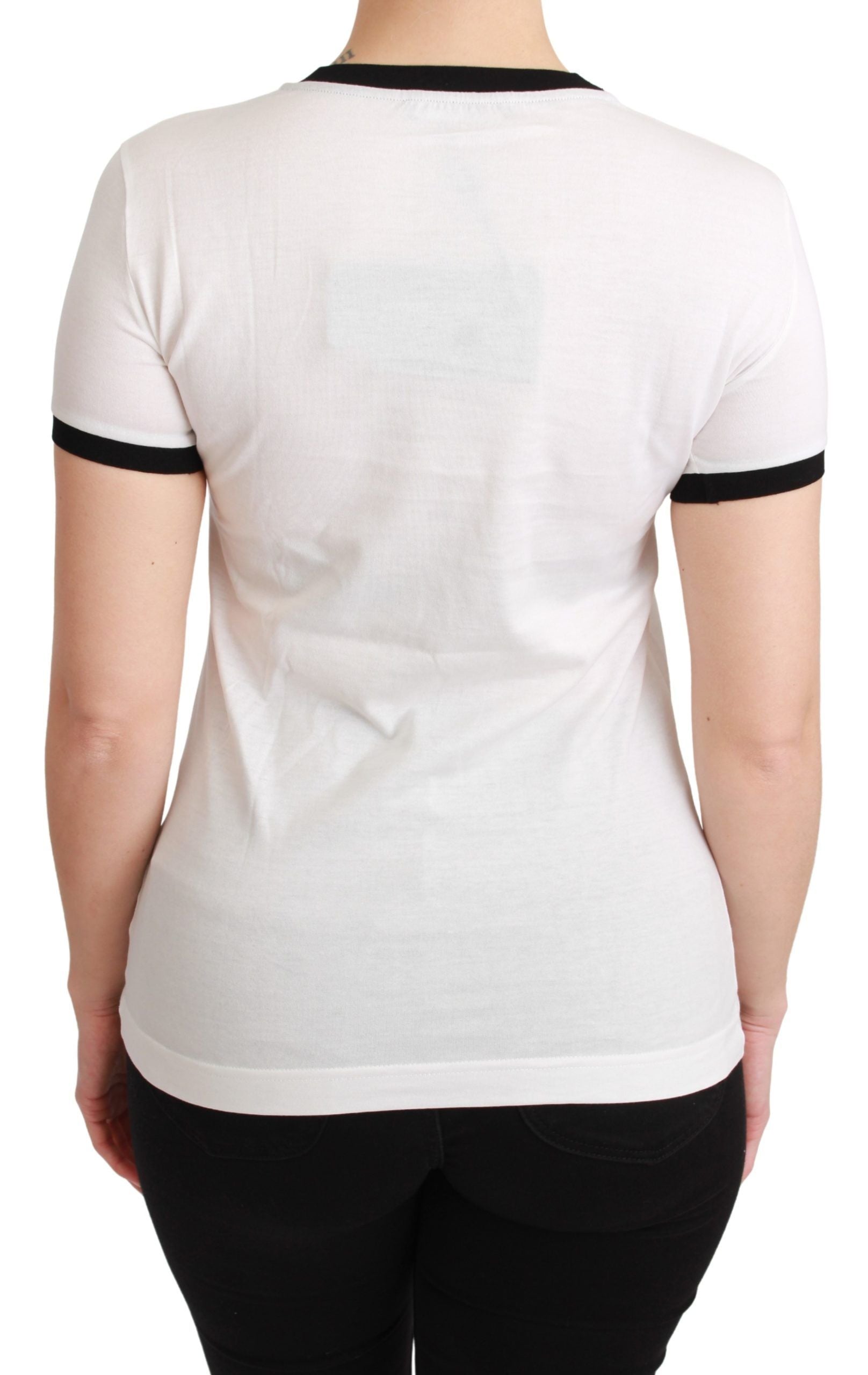 Dolce & Gabbana White YEAR OF THE PIG Top Cotton T-shirt - Whispers Of Wisdom Clothing