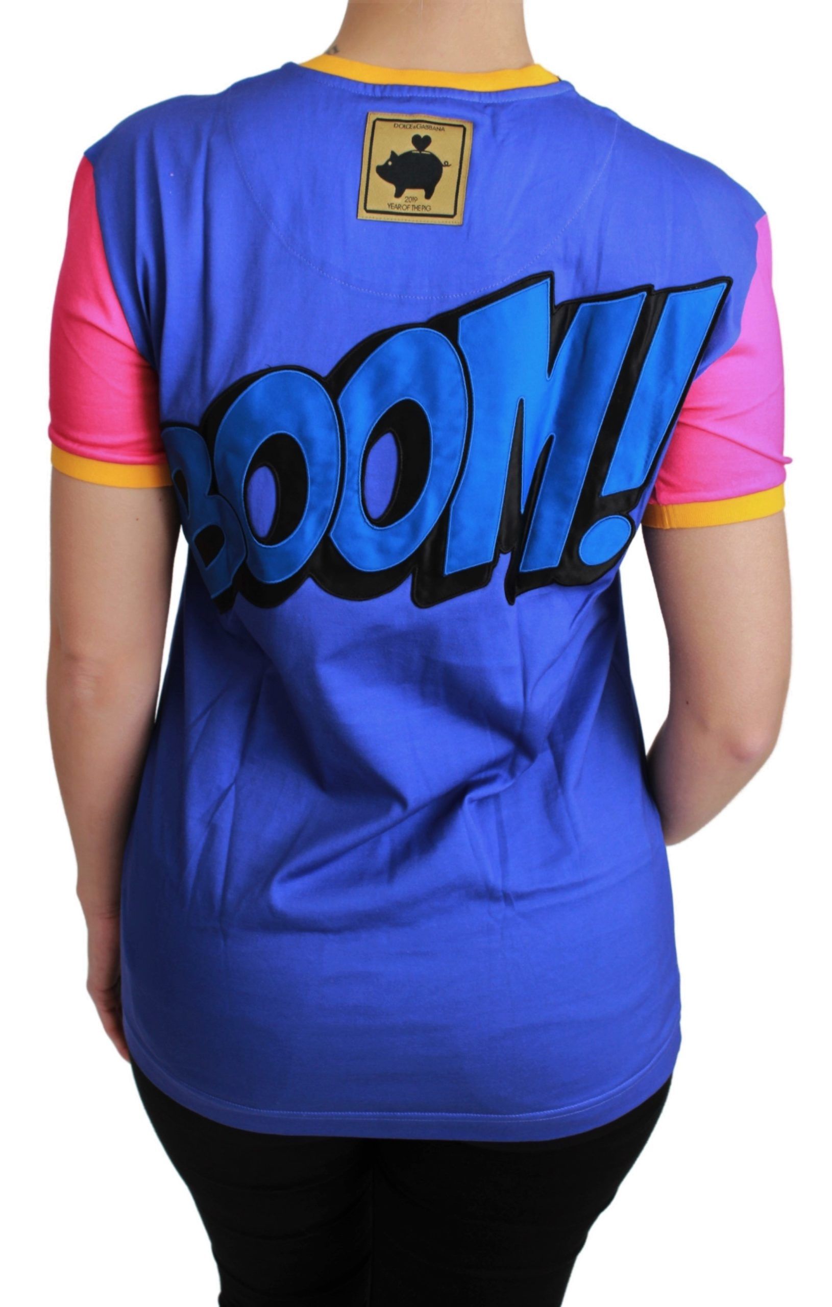 Dolce & Gabbana Purple PIG SUPERGIRL Top Cotton T-shirt - Whispers Of Wisdom Clothing