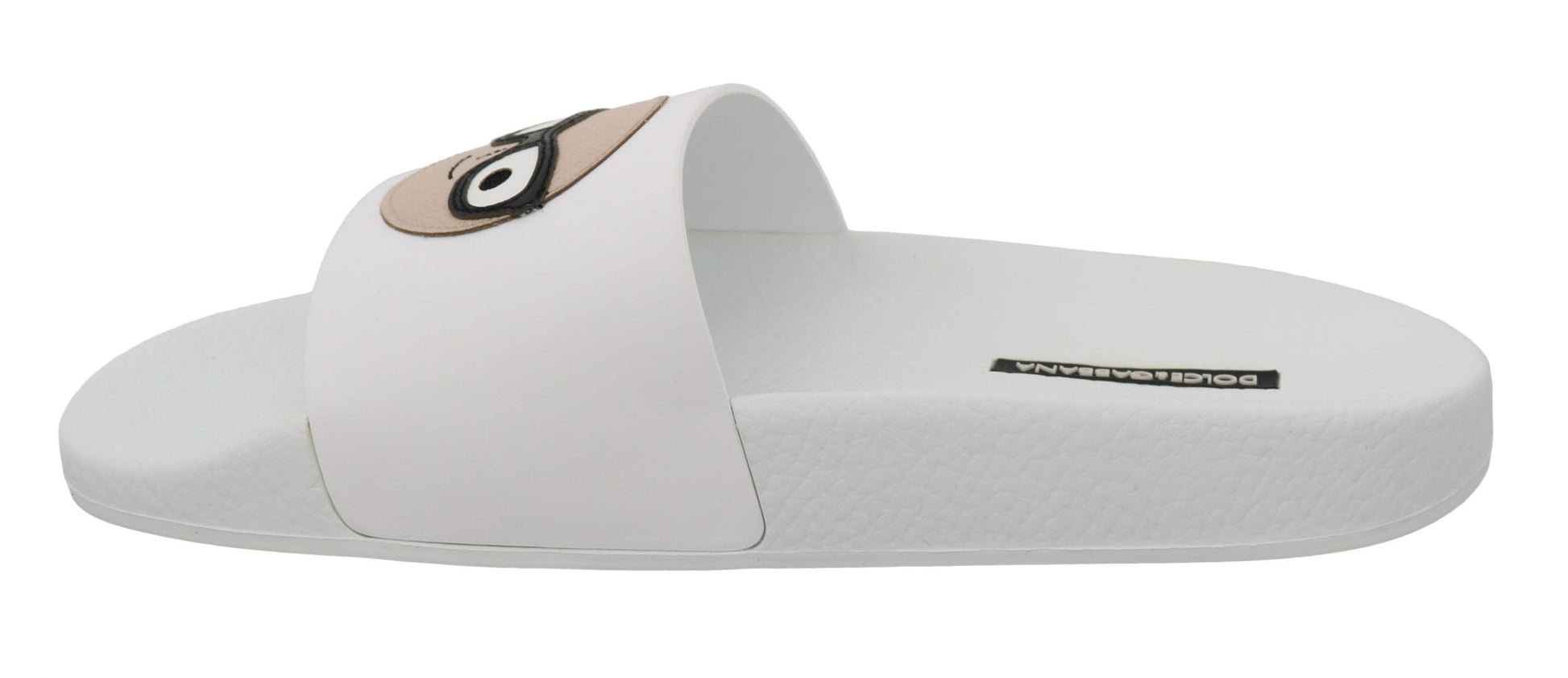 Dolce & Gabbana White Leather #dgfamily Slides Shoes Sandals - Whispers Of Wisdom Clothing