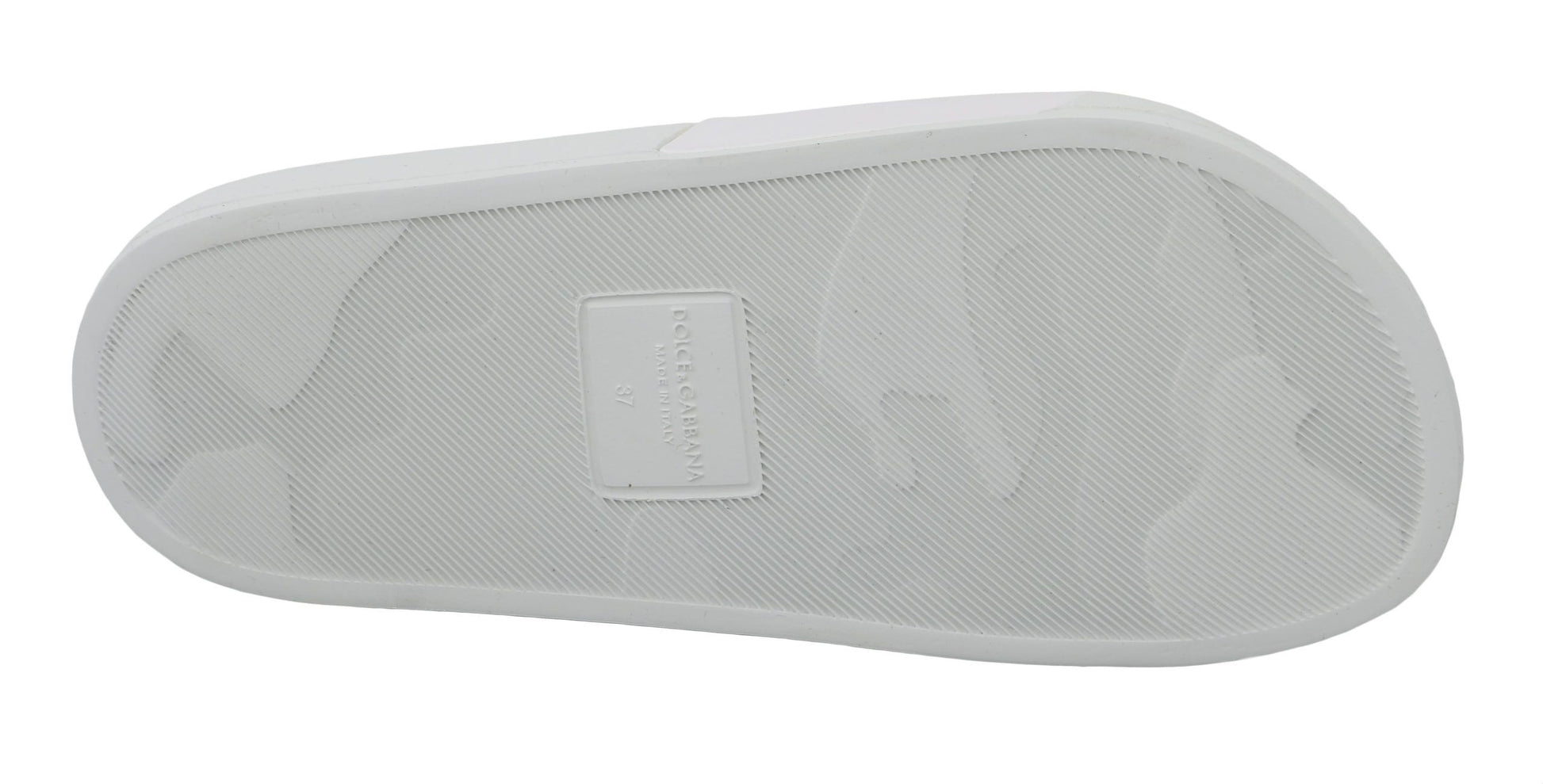 Dolce & Gabbana White Leather #dgfamily Slides Shoes Sandals - Whispers Of Wisdom Clothing