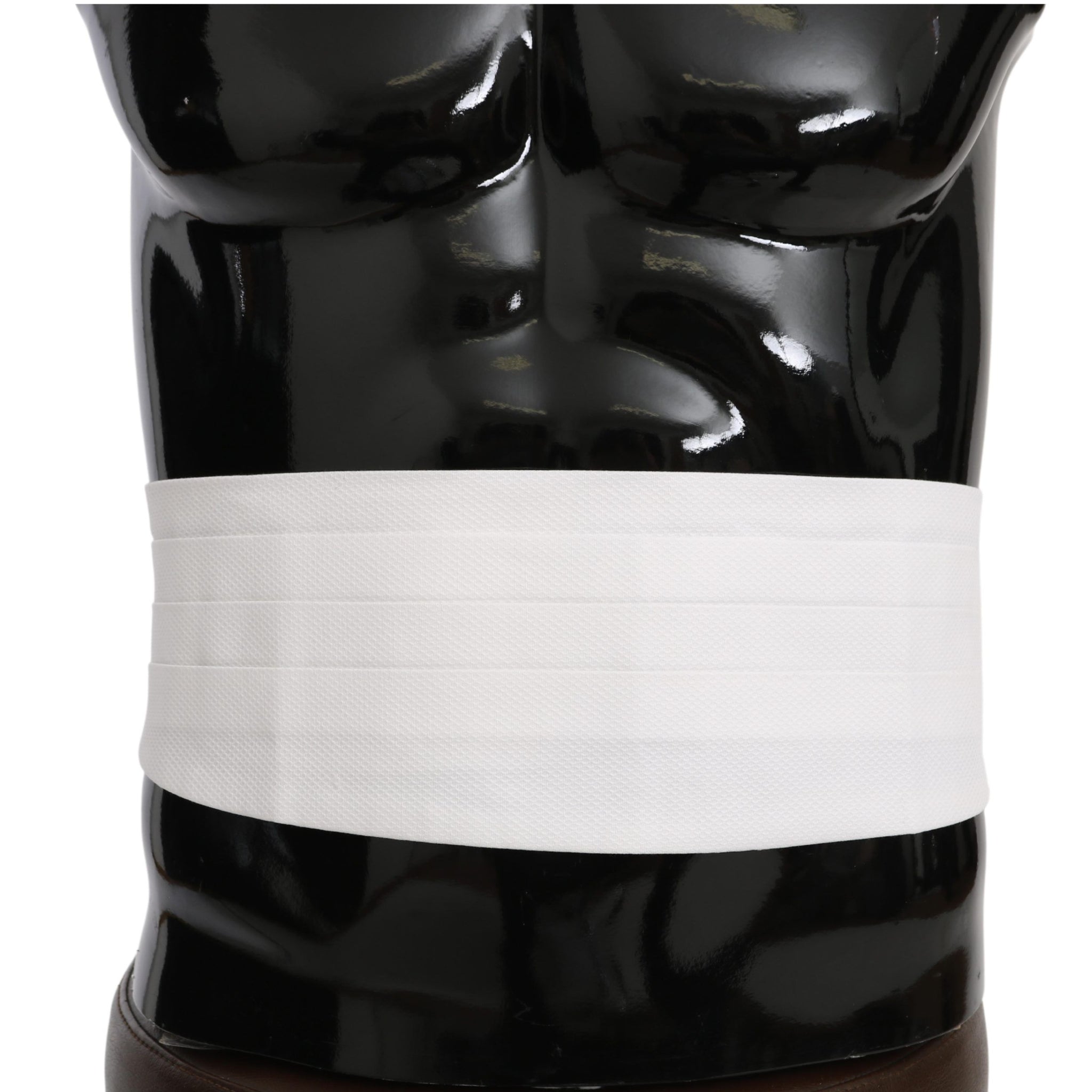 Dolce & Gabbana White Men Waist Belt Cotton Cummerbund