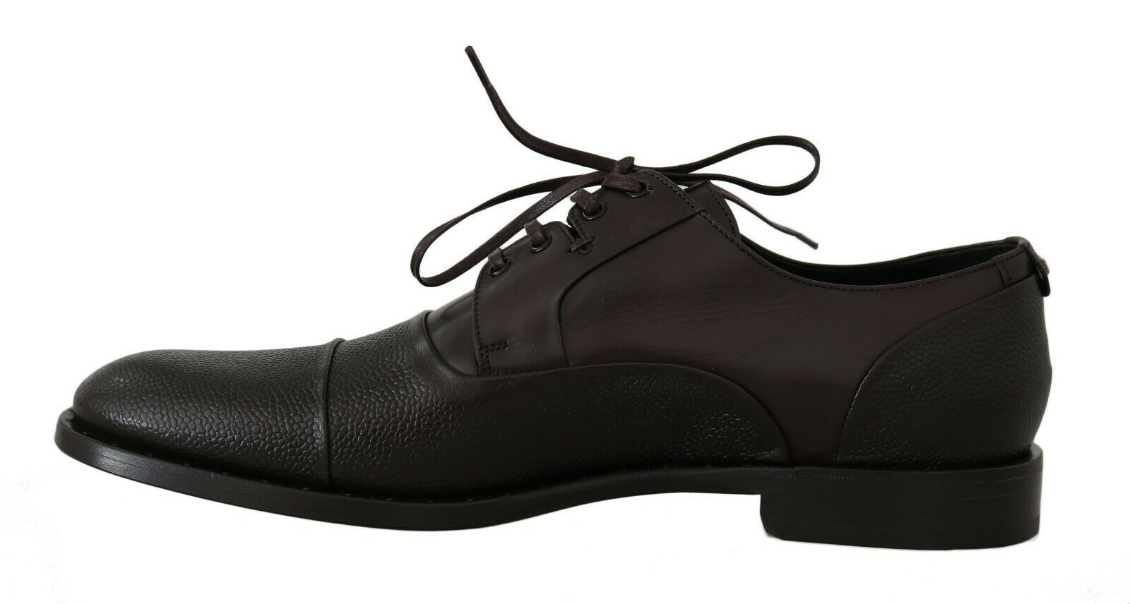 Dolce & Gabbana Brown Leather Laceups Dress Mens Shoes - Whispers Of Wisdom Clothing