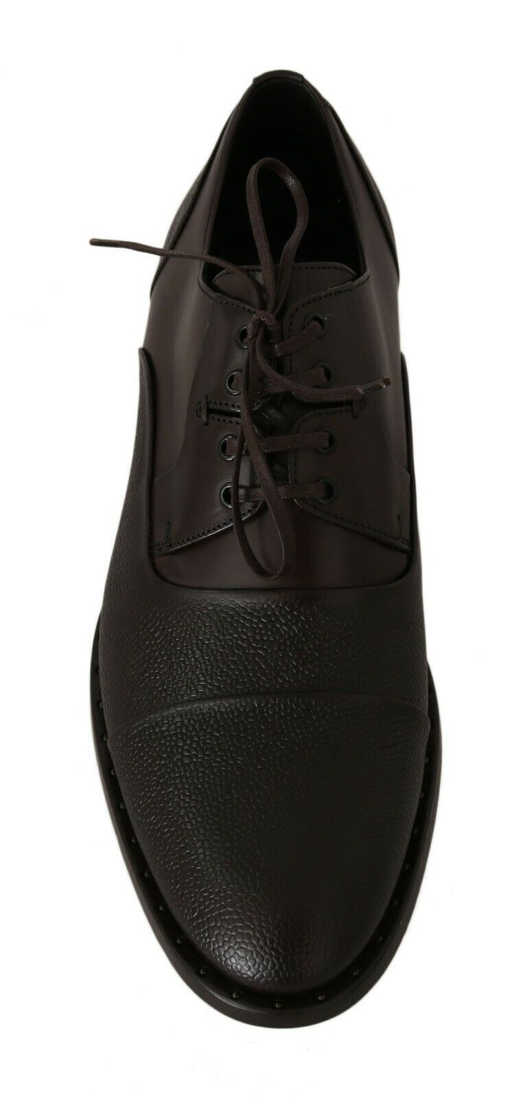 Dolce & Gabbana Brown Leather Laceups Dress Mens Shoes - Whispers Of Wisdom Clothing