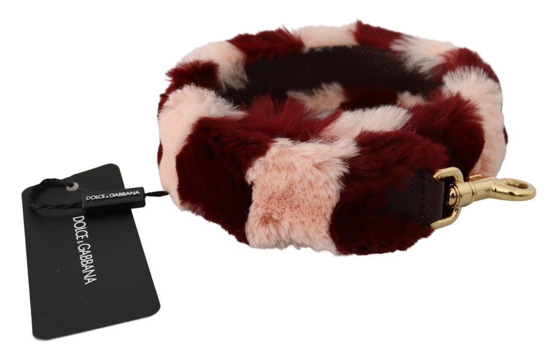 Dolce & Gabbana Pink Red Lapin Fur Accessory Shoulder Strap - Whispers Of Wisdom Clothing
