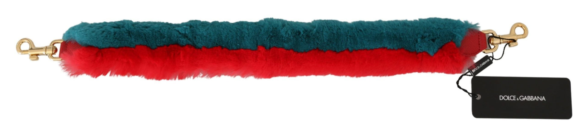 Dolce & Gabbana Red Blue Rabbit Fur Leather Shoulder Strap - Whispers Of Wisdom Clothing
