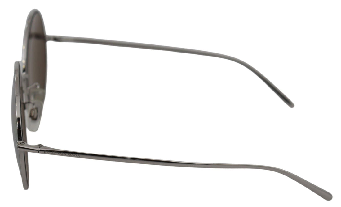 Dolce & Gabbana Silver Plated Round Gray Le nses Women Sunglasses - Whispers Of Wisdom Clothing