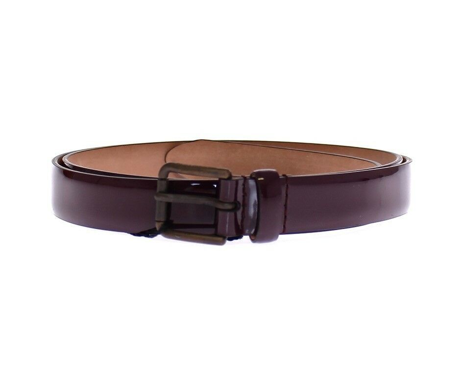 Dolce & Gabbana Purple Leather Logo Cintura Gürtel Belt - Whispers Of Wisdom Clothing