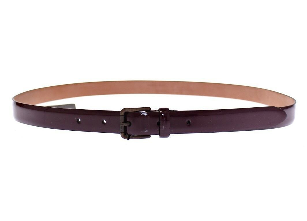 Dolce & Gabbana Purple Leather Logo Cintura Gürtel Belt - Whispers Of Wisdom Clothing