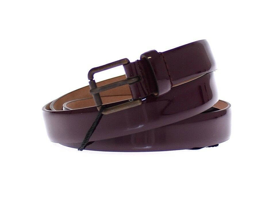 Dolce & Gabbana Purple Leather Logo Cintura Gürtel Belt - Whispers Of Wisdom Clothing
