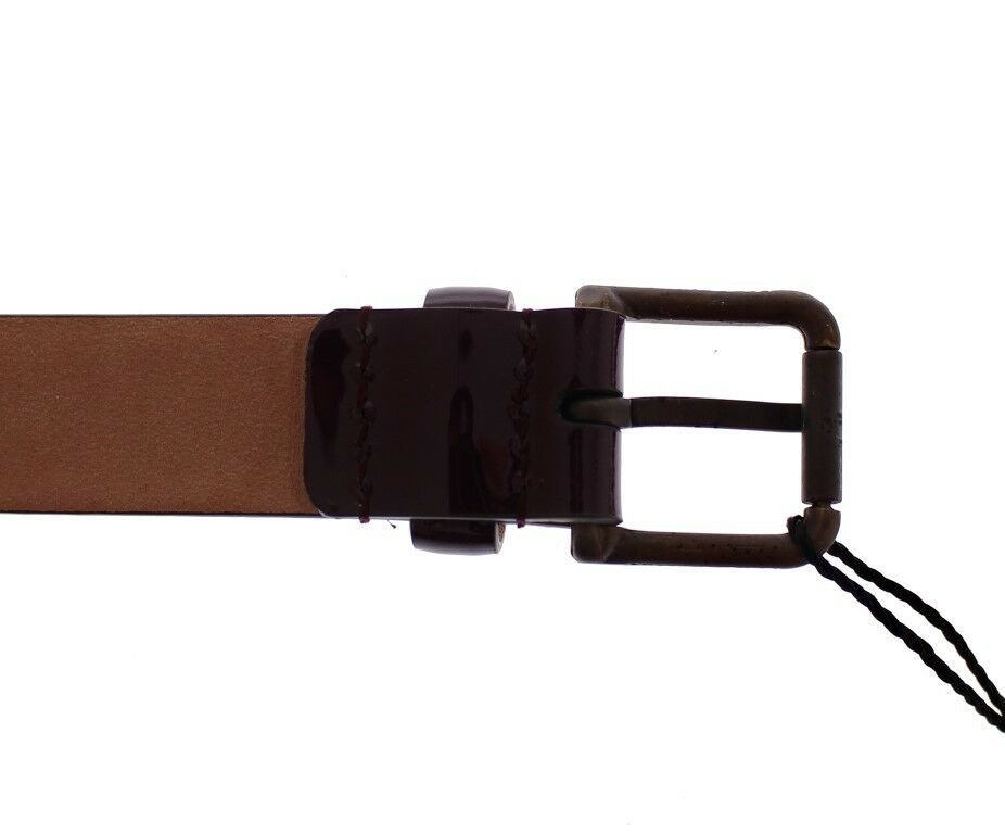 Dolce & Gabbana Purple Leather Logo Cintura Gürtel Belt - Whispers Of Wisdom Clothing