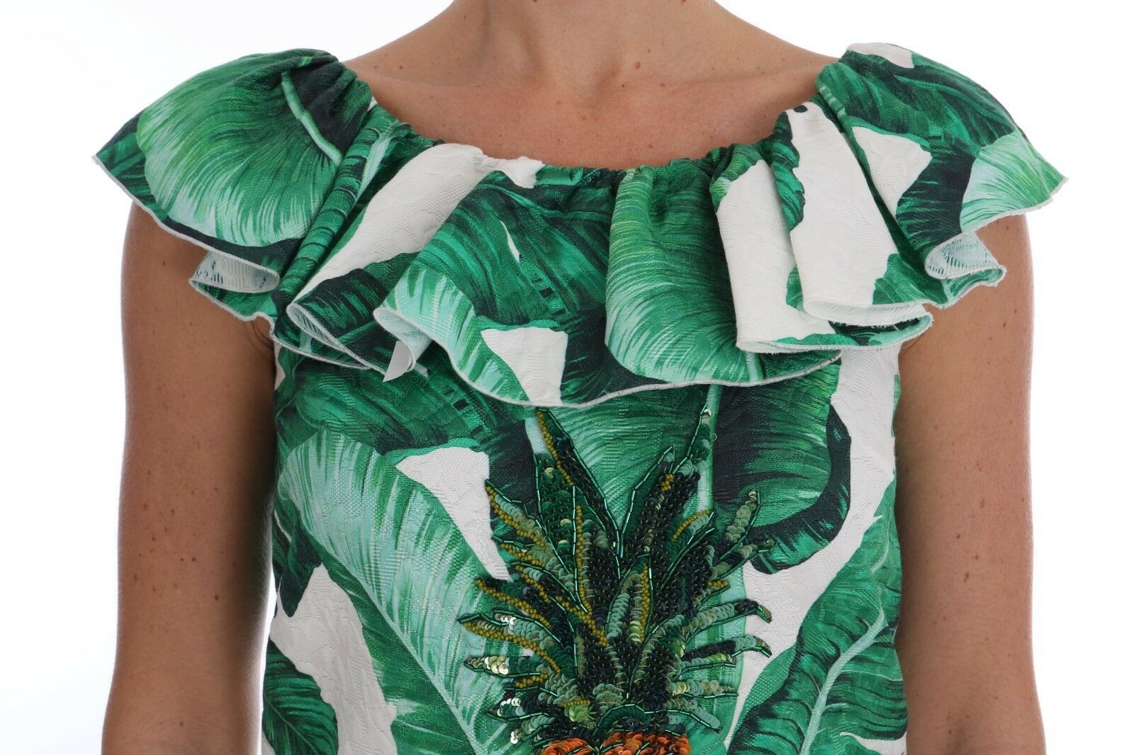 Dolce & Gabbana Pineapple Banana Sequins Blouse T-shirt - Whispers Of Wisdom Clothing