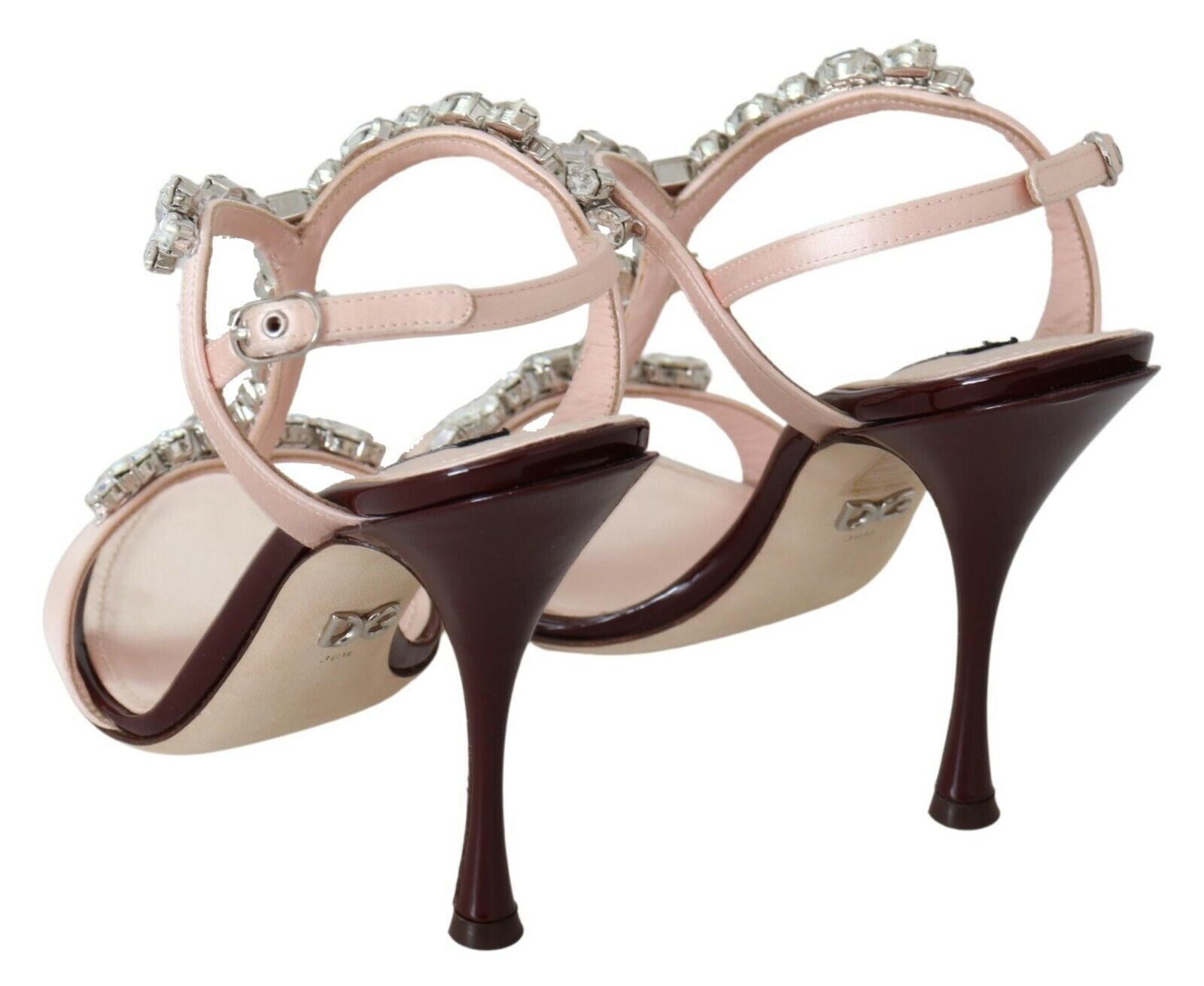 Dolce & Gabbana Pink Crystals Heels Keira Sandals - Whispers Of Wisdom Clothing