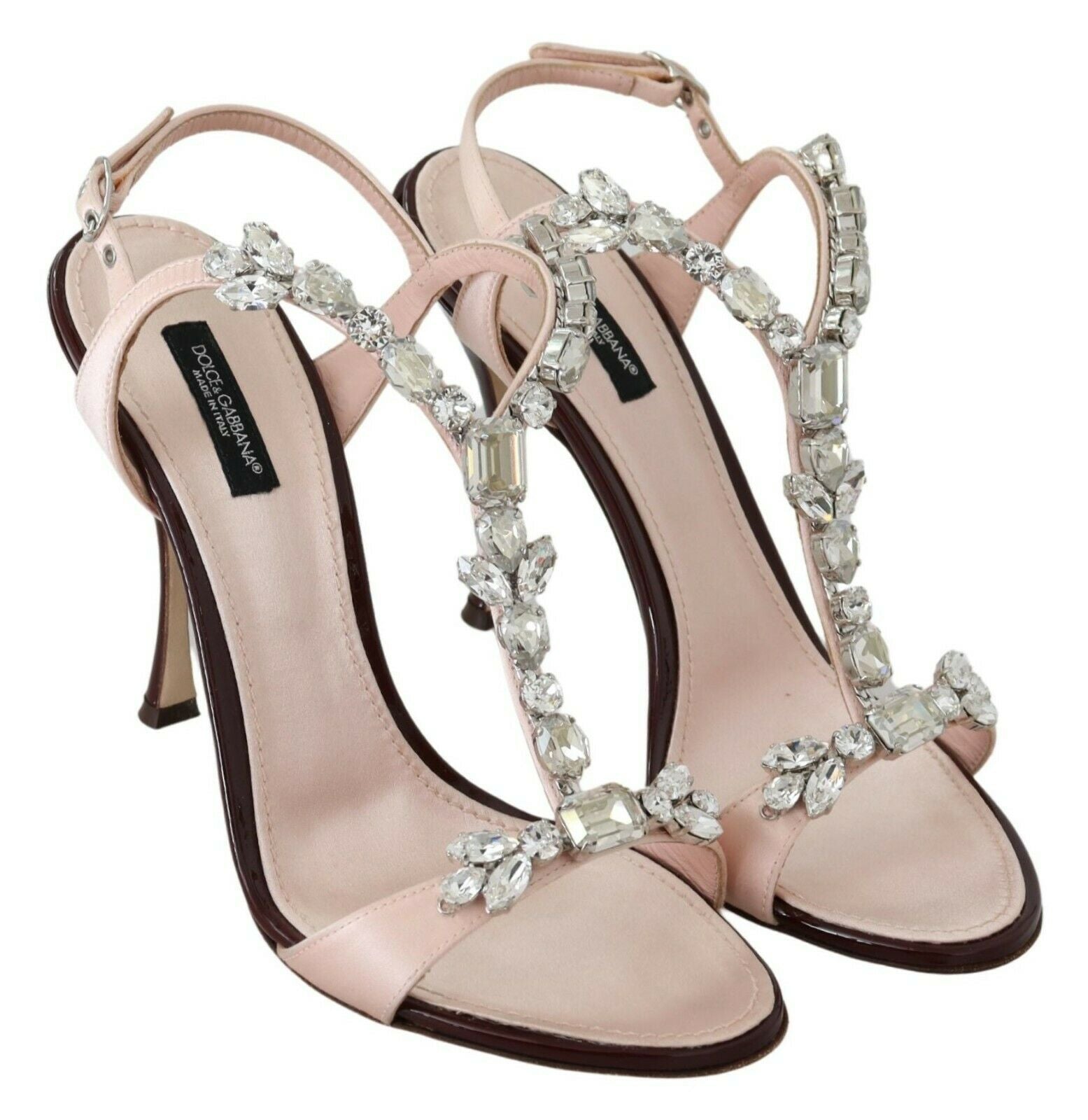 Dolce & Gabbana Pink Crystals Heels Keira Sandals - Whispers Of Wisdom Clothing
