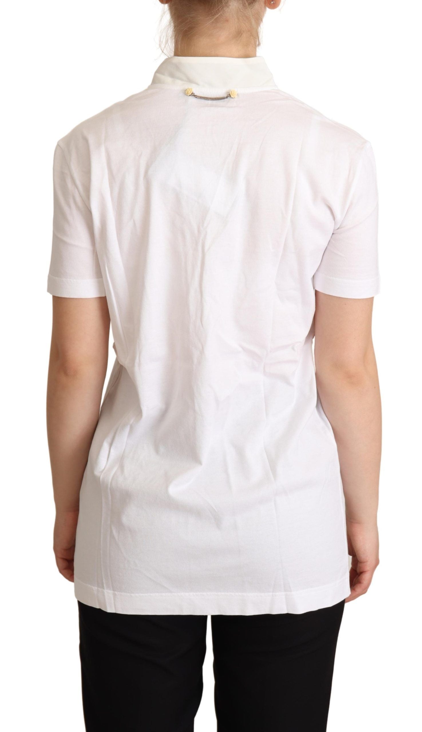 Dolce & Gabbana White Cotton Silk I'm In Love Top T-shirt - Whispers Of Wisdom Clothing