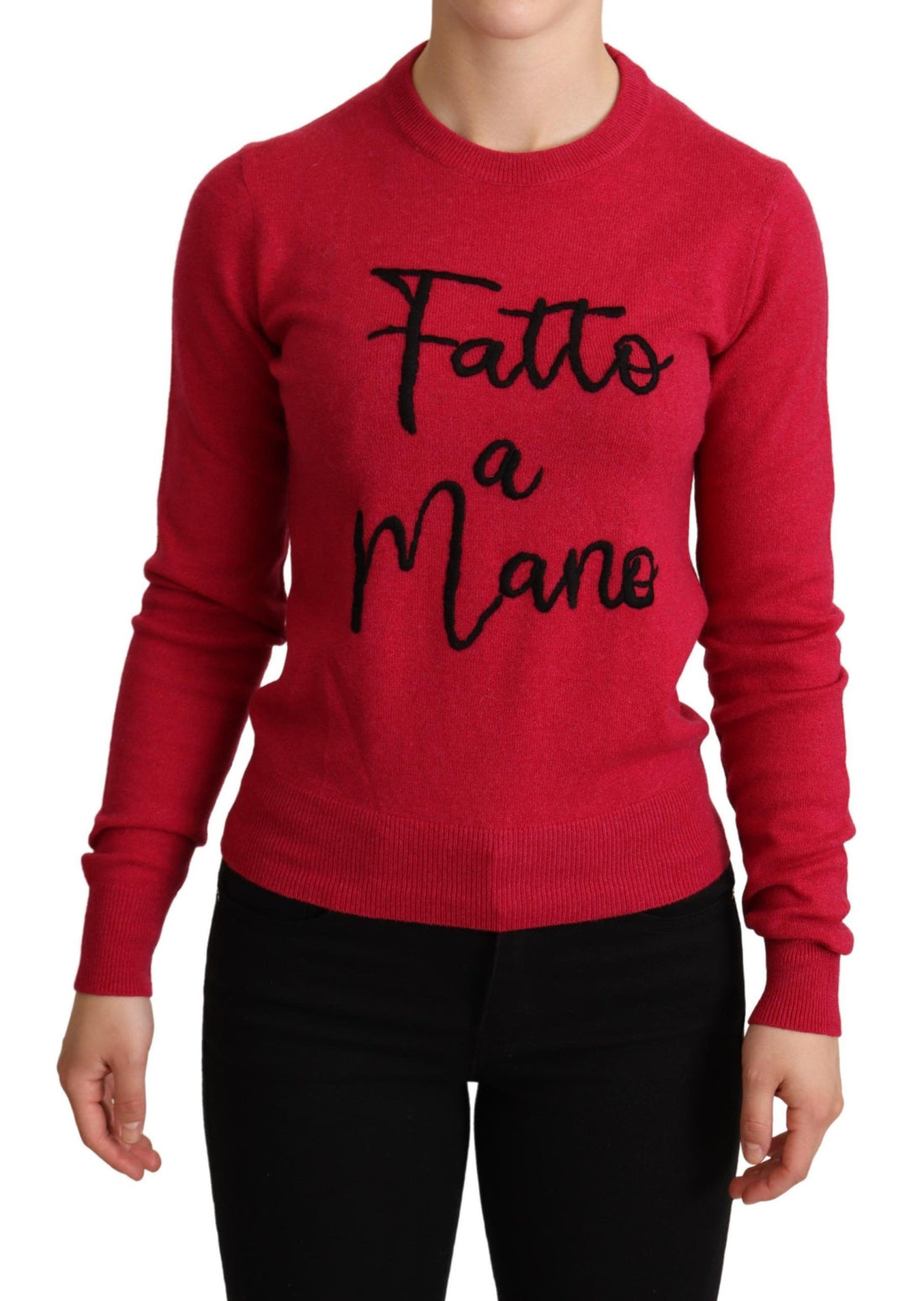 Dolce & Gabbana Pink Embroidered Cashmere Wool Pullover Sweater - Whispers Of Wisdom Clothing