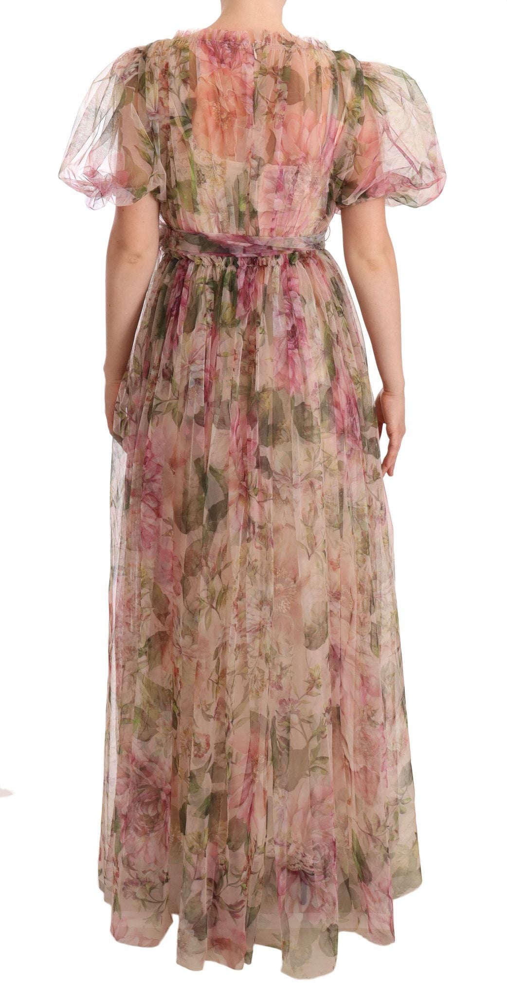 Dolce & Gabbana Multicolor Floral Print Long Maxi Gown Dress - Whispers Of Wisdom Clothing