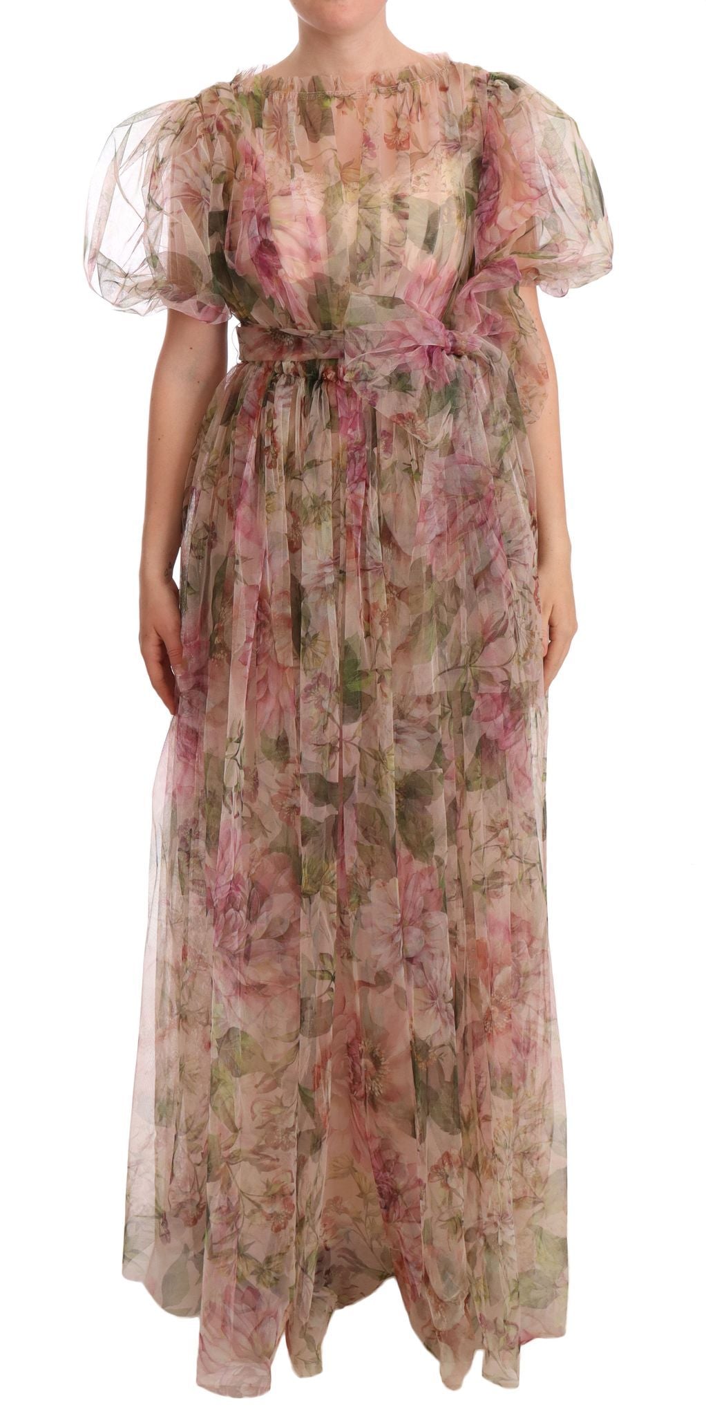 Dolce & Gabbana Multicolor Floral Print Long Maxi Gown Dress - Whispers Of Wisdom Clothing