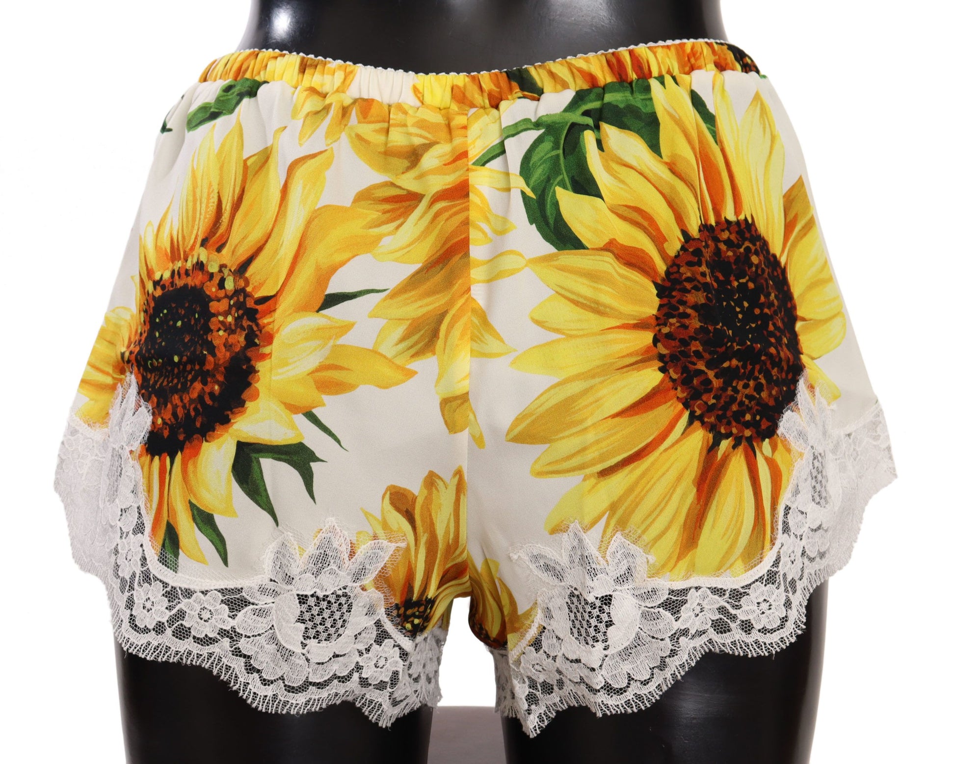 Dolce & Gabbana White Sunflower Lace Lingerie Underwear - Whispers Of Wisdom Clothing