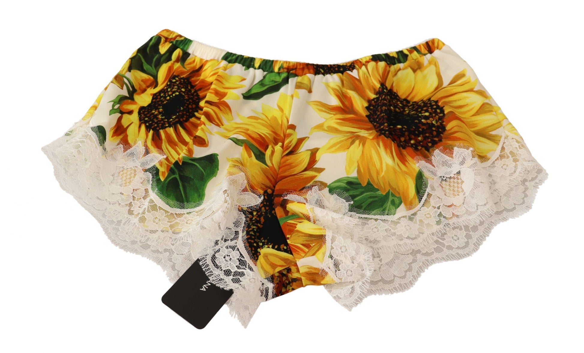 Dolce & Gabbana White Sunflower Lace Lingerie Underwear - Whispers Of Wisdom Clothing