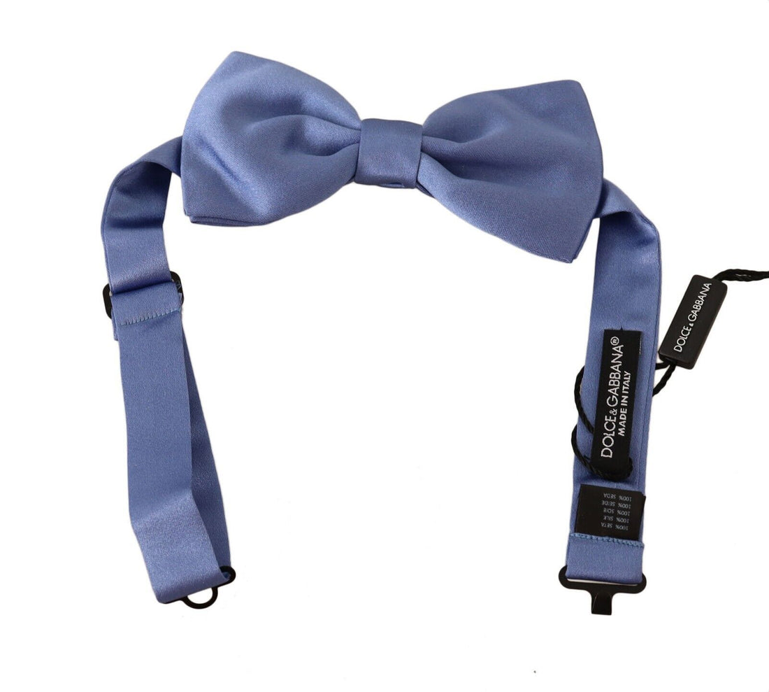 Dolce & Gabbana Purple 100% Silk Adjustable Neck Papillon Bow Tie - Whispers Of Wisdom Clothing