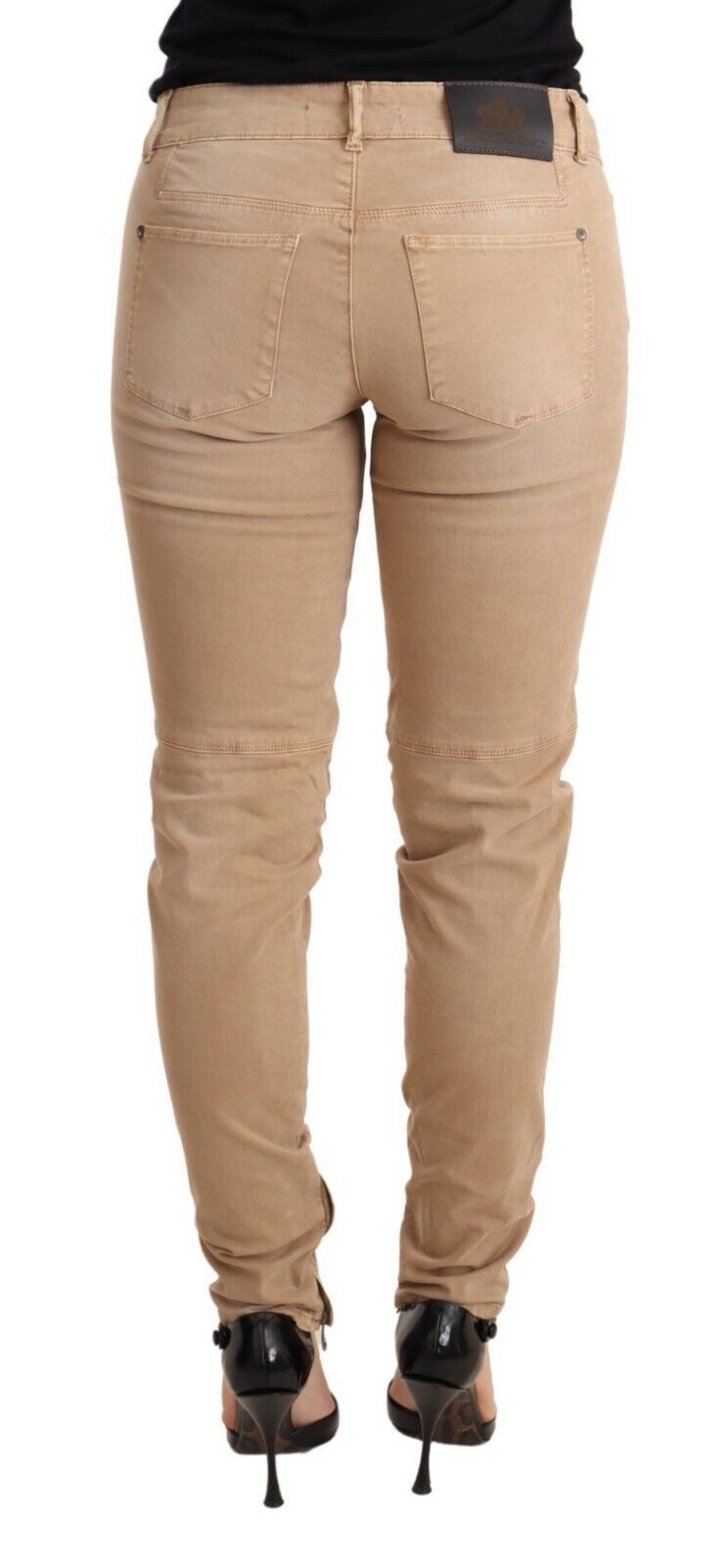 Ermanno Scervino Brown Low Waist Skinny Denim Trouser Cotton Jeans - Whispers Of Wisdom Clothing