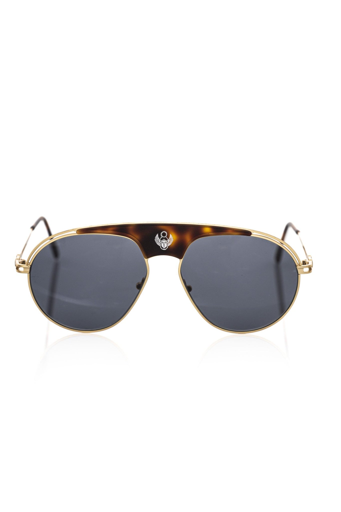 Frankie Morello Brown Metallic Fiber Men Sunglasses