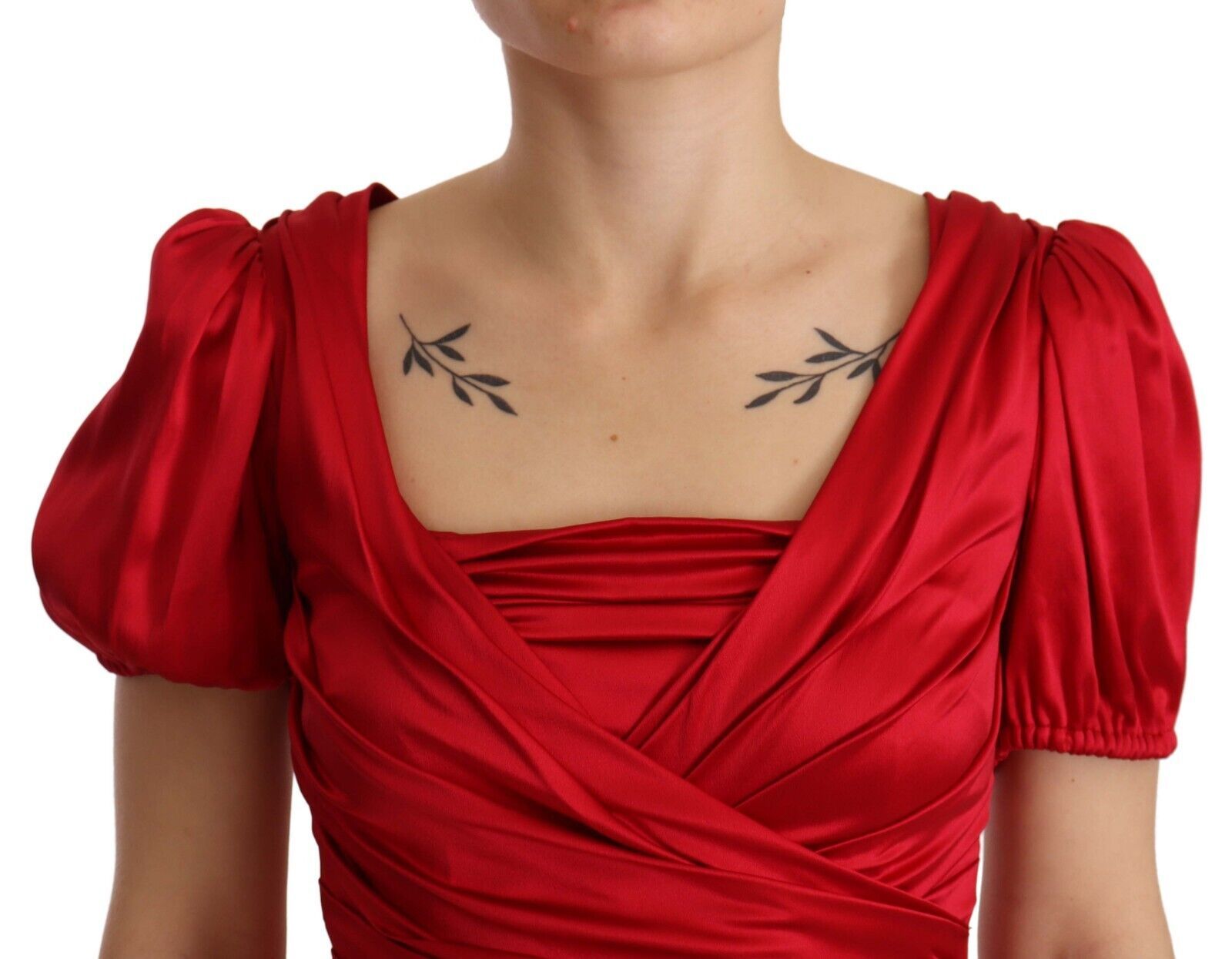 Dolce & Gabbana Red Silk Stretch Sheath Mermaid Gown Dress - Whispers Of Wisdom Clothing