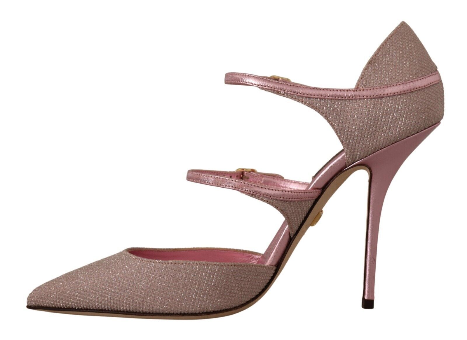 Dolce & Gabbana Pink Glittered Strappy Sandals Mary Jane Shoes - Whispers Of Wisdom Clothing