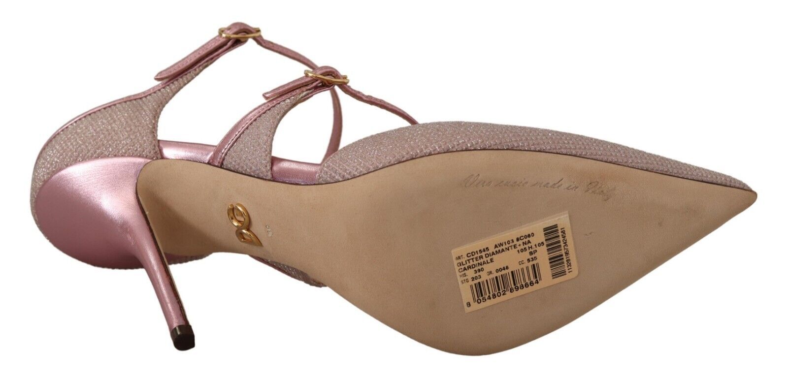 Dolce & Gabbana Pink Glittered Strappy Sandals Mary Jane Shoes - Whispers Of Wisdom Clothing