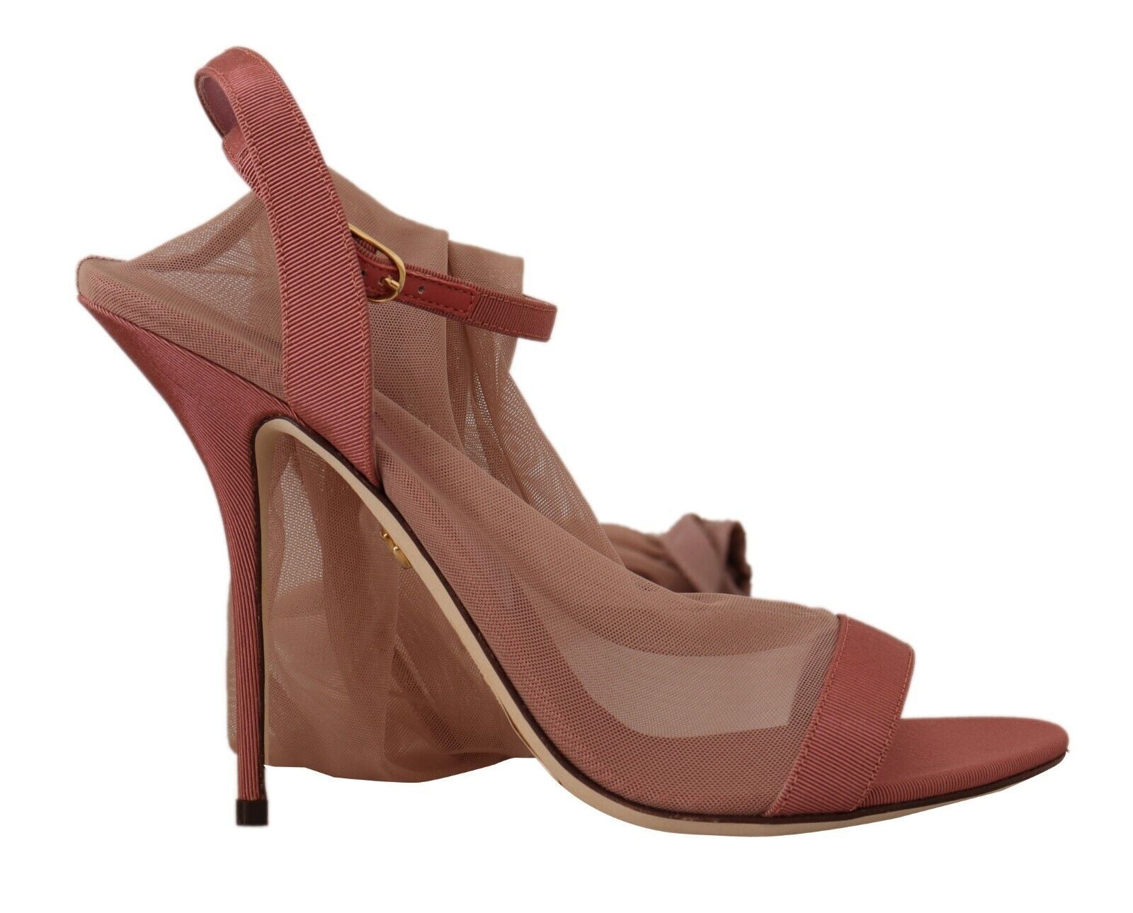 Dolce & Gabbana Pink Tulle Stretch Ankle Strap Sandals Shoes - Whispers Of Wisdom Clothing