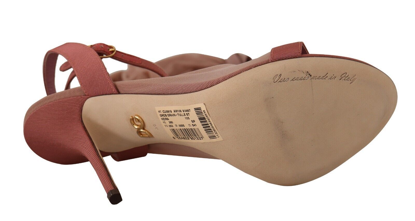Dolce & Gabbana Pink Tulle Stretch Ankle Strap Sandals Shoes - Whispers Of Wisdom Clothing