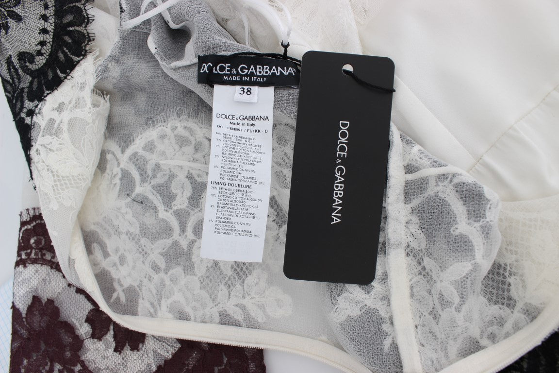 Dolce & Gabbana White Floral Lace Full Length Gown Dress - Whispers Of Wisdom Clothing