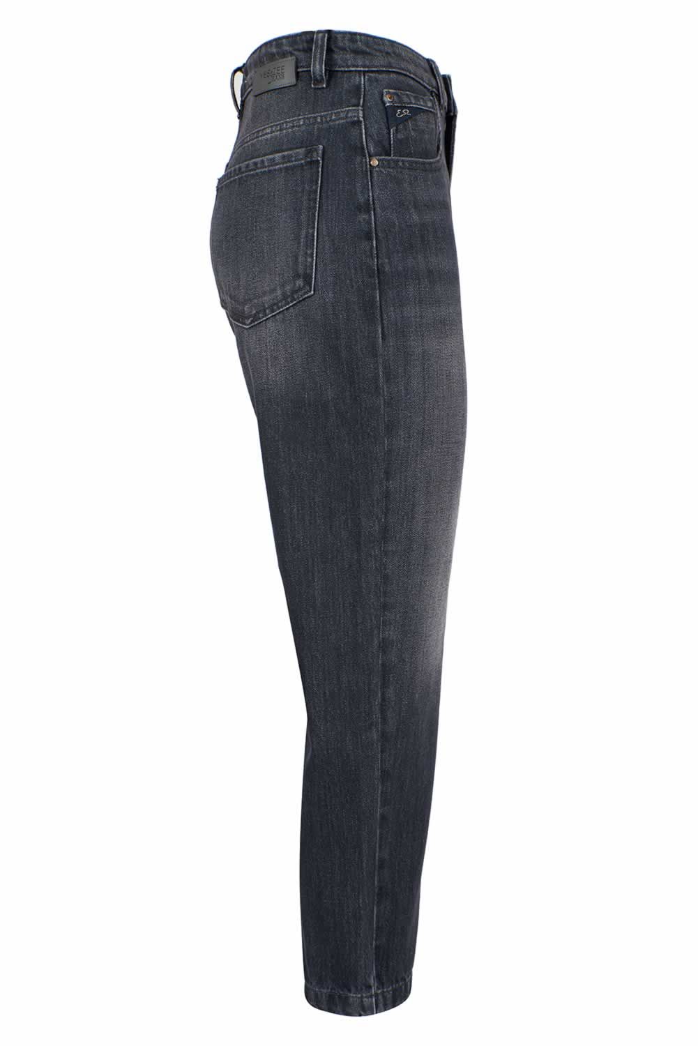 Yes Zee Black Cotton Women High-Waisted Jean