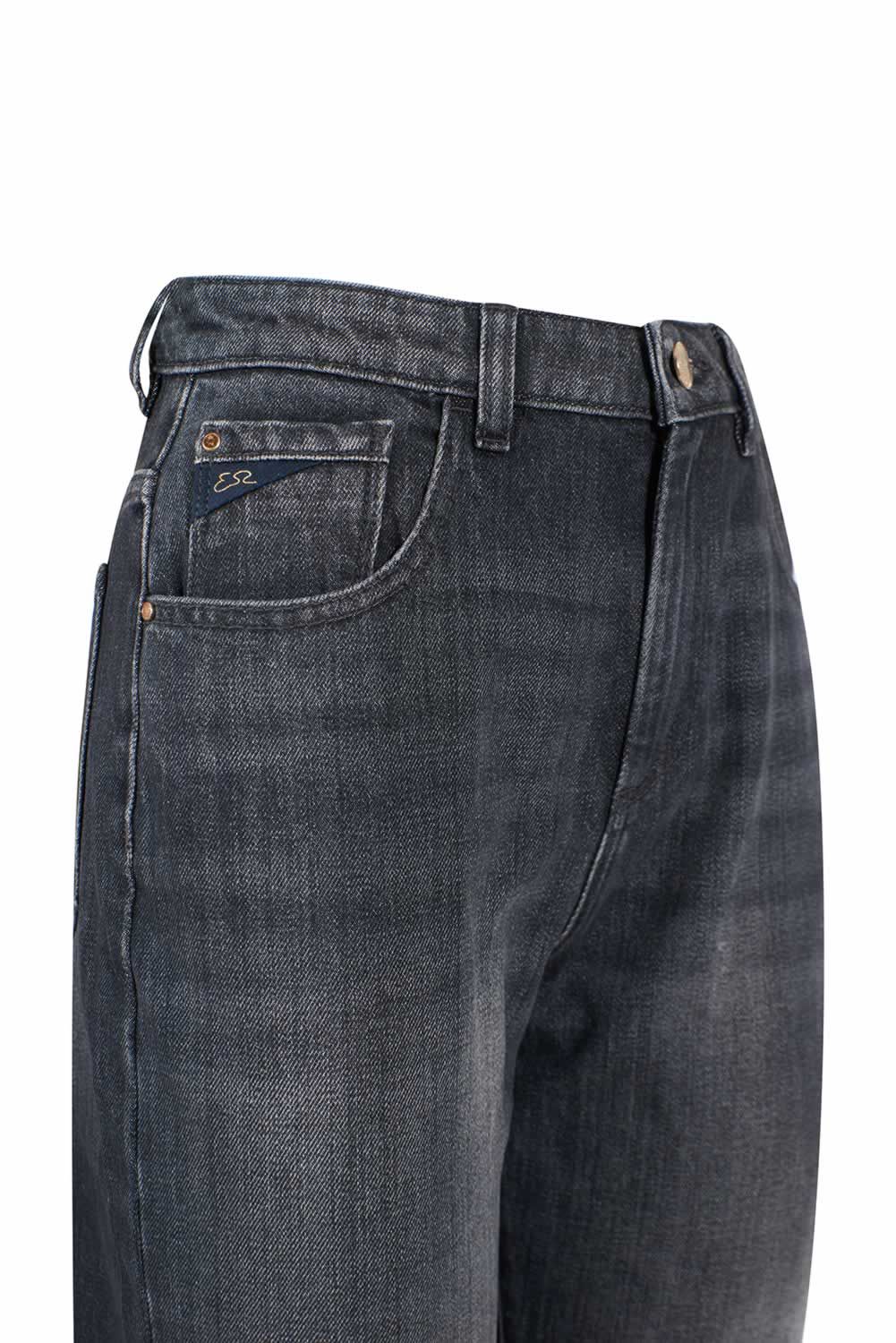 Yes Zee Black Cotton Women High-Waisted Jean