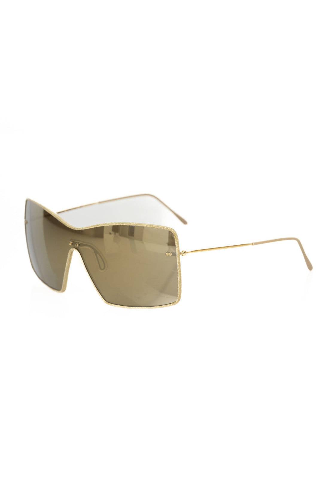Frankie Morello Gold Metallic Women Sunglass
