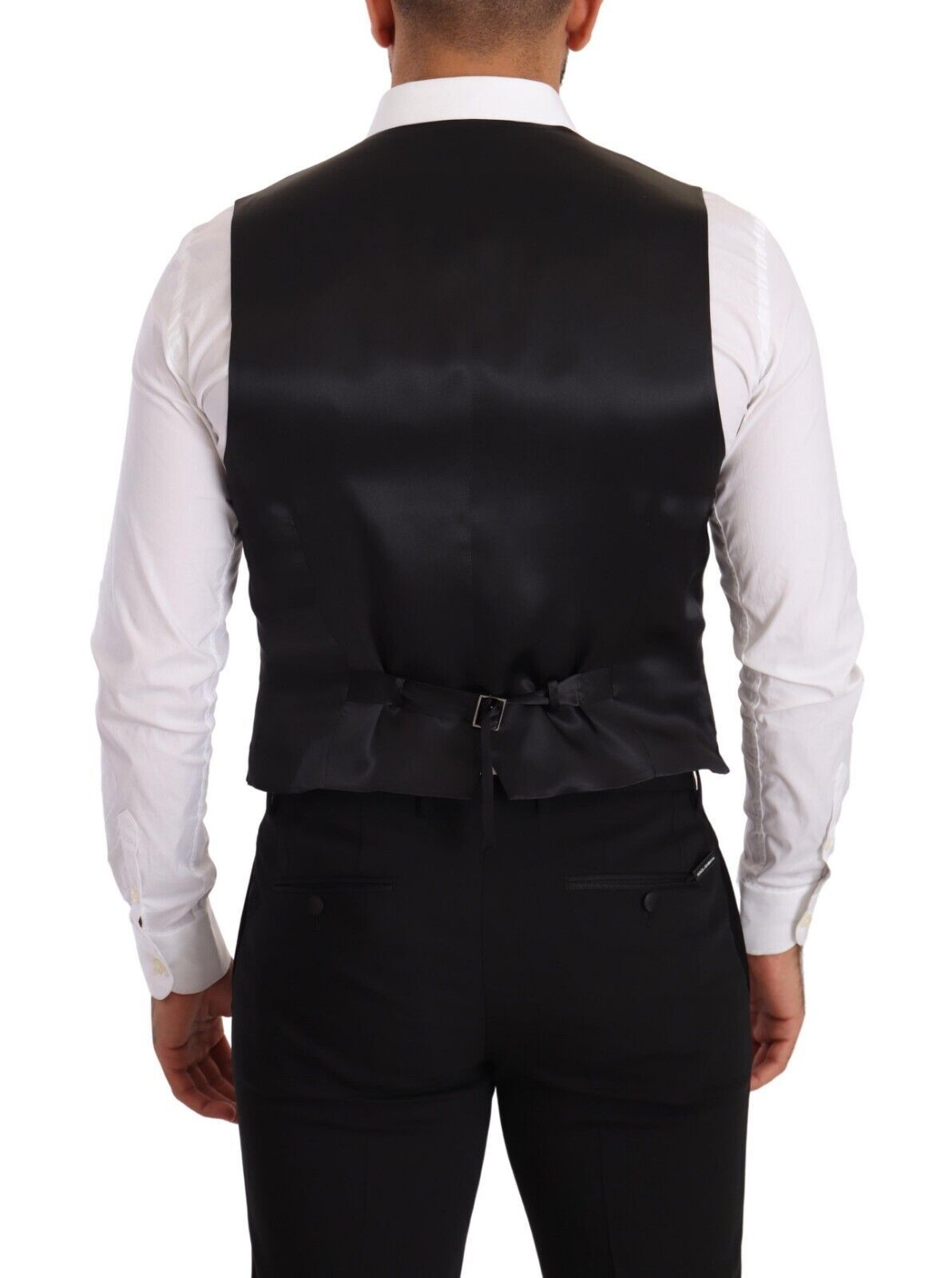 Dolce & Gabbana Gray Silk Slim Fit Waistcoat Formal Vest - Whispers Of Wisdom Clothing