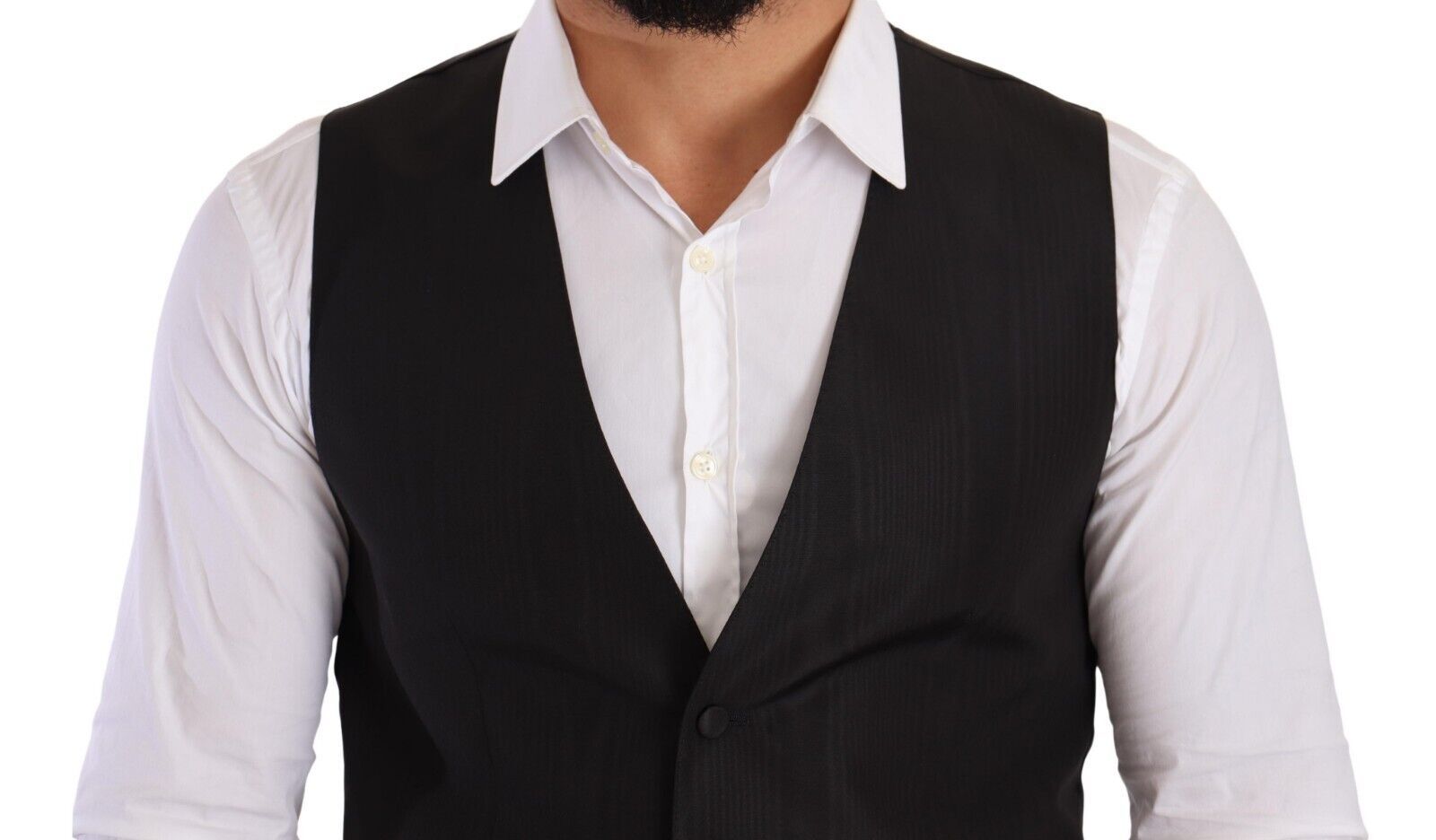 Dolce & Gabbana Gray Silk Slim Fit Waistcoat Formal Vest - Whispers Of Wisdom Clothing
