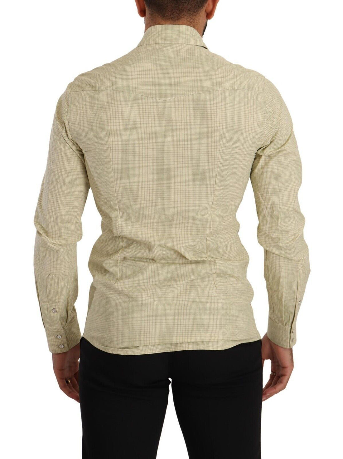 Dolce & Gabbana Yellow SICILIA Cotton Casual Slim Fit Shirt - Whispers Of Wisdom Clothing