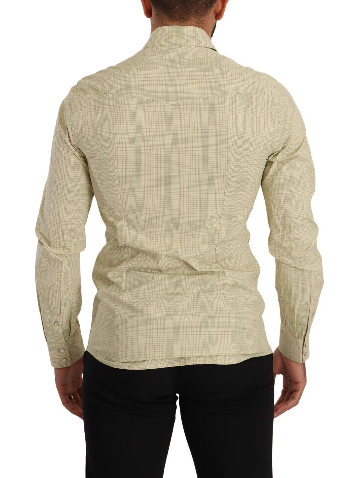 Dolce & Gabbana Yellow SICILIA Cotton Casual Slim Fit Shirt - Whispers Of Wisdom Clothing