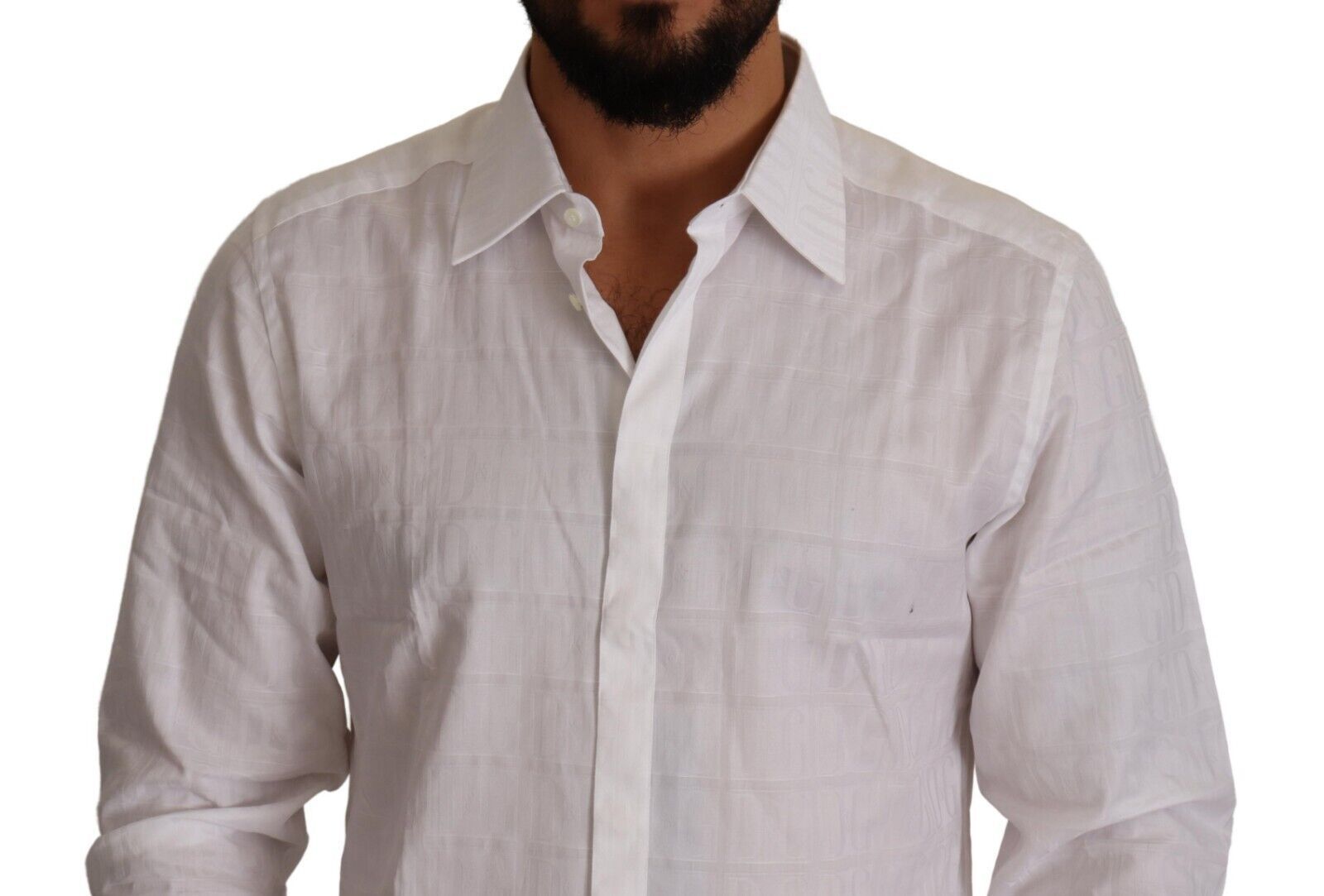Dolce & Gabbana White GOLD Cotton Slim Fit Dress Formal Shirt - Whispers Of Wisdom Clothing