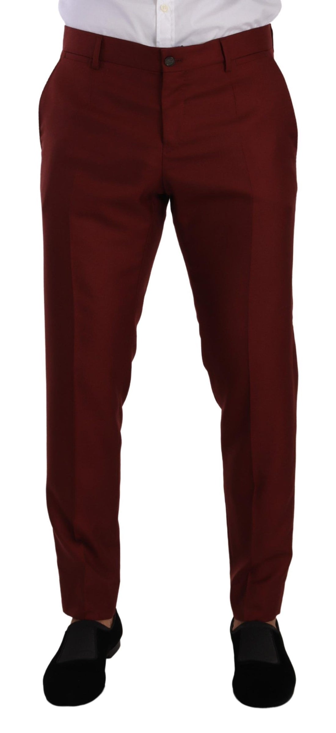 Dolce & Gabbana Red Cashmere Silk Dress Men Trouser Pants - Whispers Of Wisdom Clothing